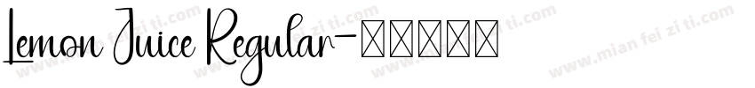 Lemon Juice Regular字体转换
